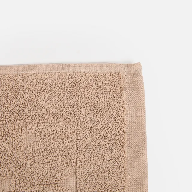 【HOLA】葡萄牙純棉止滑緹花毛巾踏墊40x60花紋彌月咖