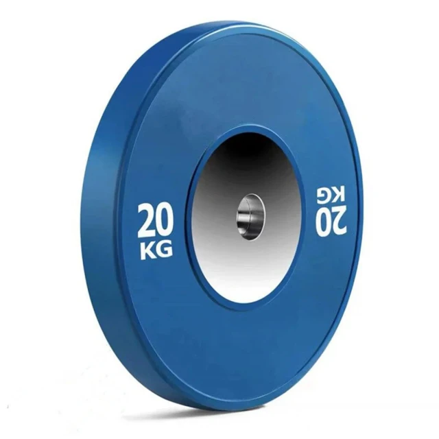 Fitek 彩色高級競賽奧林匹克槓片 20KG 彩色全膠槓片 單片(20公斤 奧林匹克包膠槓片／橡膠槓片)