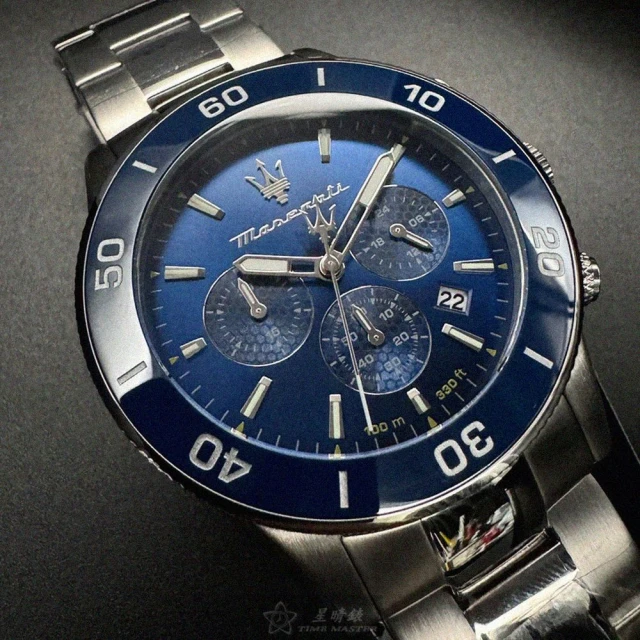 MASERATI 瑪莎拉蒂MASERATI 瑪莎拉蒂 MASERATI手錶型號R8873600002(寶藍色錶面寶藍錶殼銀色精鋼錶帶款)
