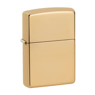 【Zippo】黃銅鏡面防風打火機+贈專用油(美國防風打火機)