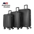 【American Aviator】美國飛行家 超值三件組20+25+29吋-LA洛杉磯系列 菱紋抗刮超輕量行李箱(2色任選)