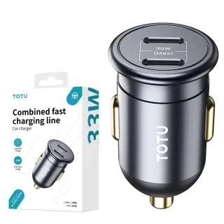 【TOTU 拓途】30W 雙孔 Type-C/PD快充車充車用充電器點菸器充電頭 征程