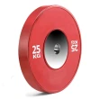 【Fitek】彩色高級競賽奧林匹克槓片 25KG／彩色全膠槓片 單片(25公斤奧林匹克包膠槓片／橡膠槓片)
