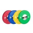 【Fitek】彩色高級競賽奧林匹克槓片 25KG／彩色全膠槓片 單片(25公斤奧林匹克包膠槓片／橡膠槓片)