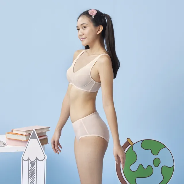 【BeenTeen 嬪婷】學生系列-Q萌牛奶 A-C罩杯第三階段適體內衣 BB1647P8(俏皮粉)