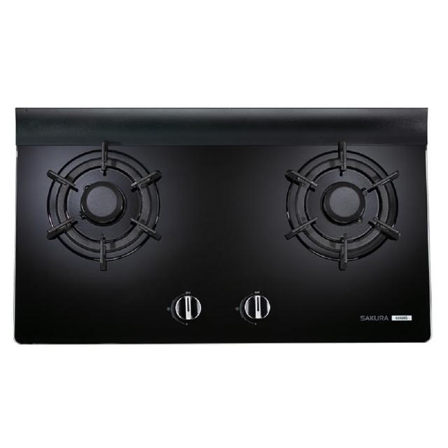 【SAKURA 櫻花】雙口檯面爐瓦斯爐G2826G黑色NG1/LPG(G-2826GB基本安裝)