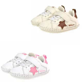 【TOPU ONE】12.5-15cm兒童鞋 寶寶鞋 星星造型輕量減壓學步(白粉&米色)
