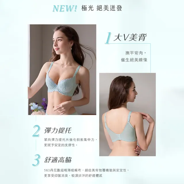 【MX 摩奇】大V美背-魔翼胸罩 B-C罩杯內衣 ZB4690CP(極光水)