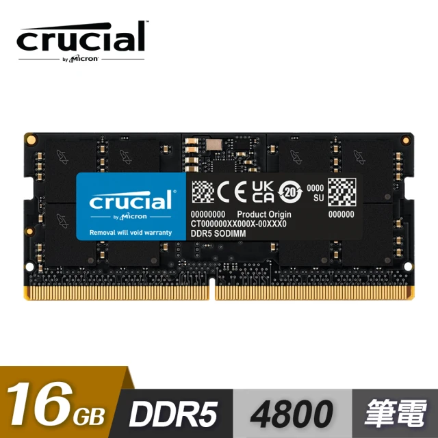 Crucial 美光 Crucial NB-DDR5 4800 / 16G 筆記型記憶體