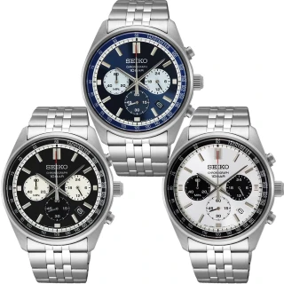 【SEIKO 精工】CS系列 熊貓計時錶 41.5mm 三款可選(SSB427P1／SSB429P1／SSB425P1)
