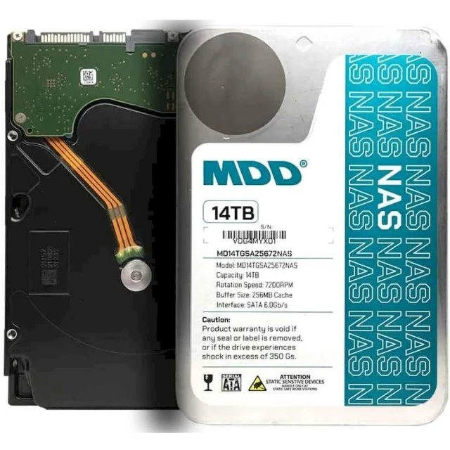 MDD MDD最大數據 14TB /7200轉/256MB/3.5吋/4Y MD14TSATA25672NAS(NAS專用碟)