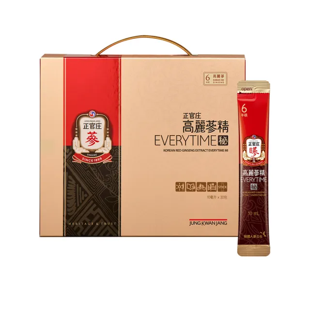 【正官庄】高麗蔘精EVERYTIME 秘 10mlx30入/盒(提把式禮盒 保健禮盒 中秋送禮)