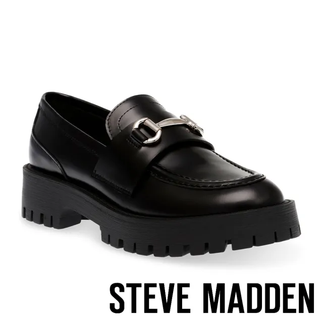 【steve madden】LANDO-CN 馬銜釦厚底樂福鞋(黑色)