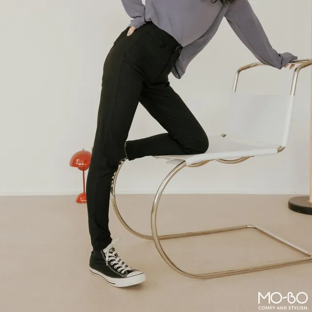 【MO-BO】MIT保暖石墨烯纖瘦輕軌車線窄管褲