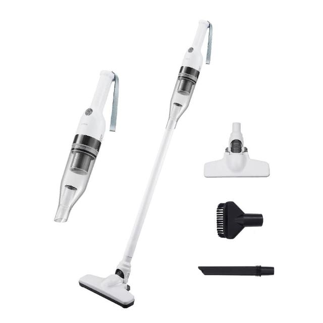  KINYO KVC-6235 兩用手持無線吸塵器，結合直立式與手持式設計，輕鬆應對家居清潔需求。無線操作，電壓5V，重量僅1000g，尺寸W230xH1100xD120 mm，適合各種空間。可洗式集塵筒易於清潔，白色系外觀簡約時尚。具手持式吸塵及直立式吸塵功能，高效除塵灰垢。透過BSMI認證R4A106，一年保固安心使用。理想的無線吸塵器選擇，提升居家清潔效率！ 