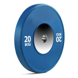 【Fitek】彩色高級競賽奧林匹克槓片 20KG 彩色全膠槓片 單片(20公斤 奧林匹克包膠槓片／橡膠槓片)