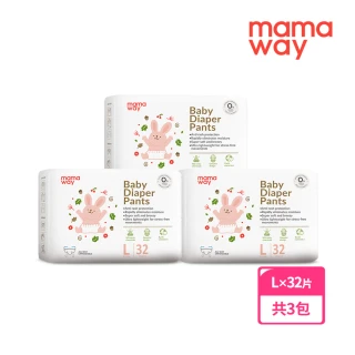 【mamaway 媽媽餵】拉拉褲/褲型尿布 Lx32片(3包)