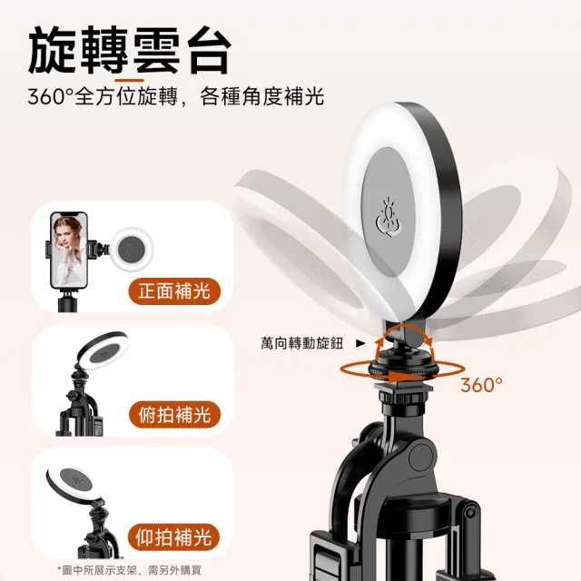 【ROSETO】口袋美顏補光燈 605(充電式Led自拍棒補光燈)