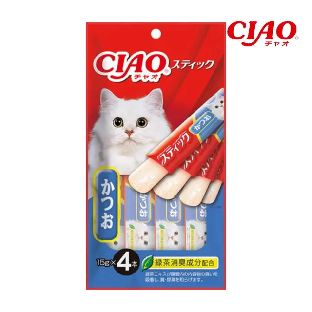 【CIAO】燒鰹/寒天肉泥 15g*4入/包(貓肉泥)