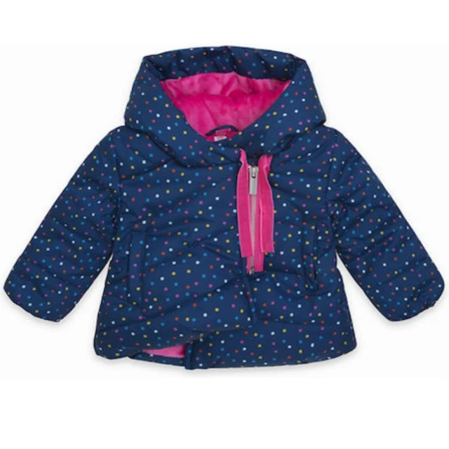 tuc tuc 女童 藍彩點斜拉鏈鋪棉外套 18M-6A PH6248(tuctuc baby 外套)