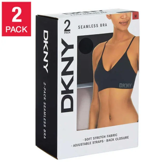 DKNYDKNY DKNY Ladies’ Seamless 無縫線胸罩(2件組 黑+粉)