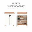 【E-home】Breeze微風系2抽2門收納實木腳鞋櫃-幅80cm-原木色(收納 玄關 櫥櫃 收納櫃子)