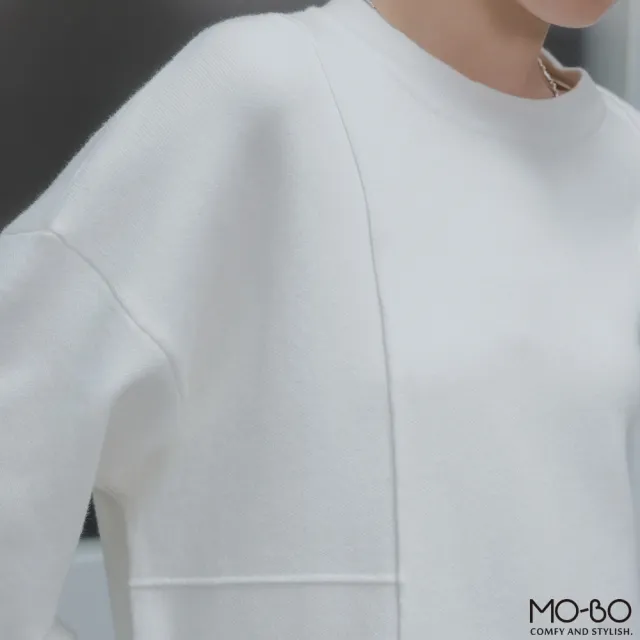 【MO-BO】剪接造型針織上衣