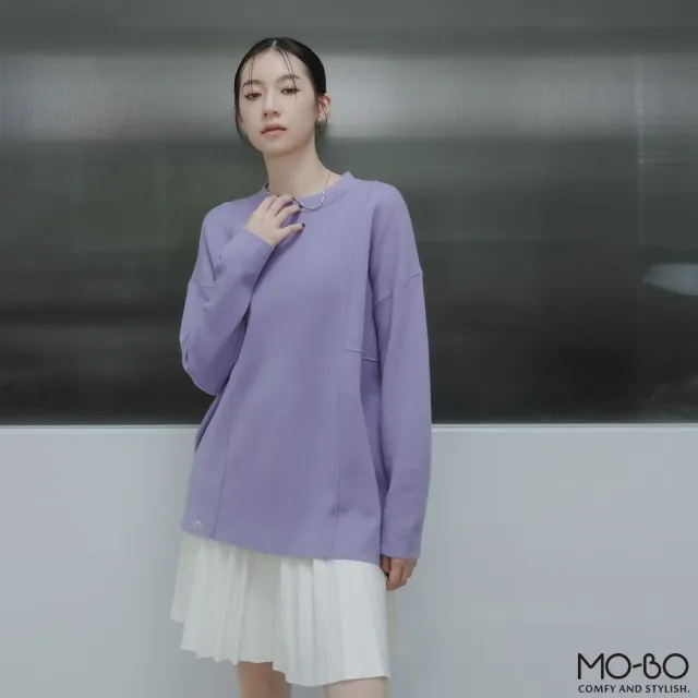 【MO-BO】剪接造型針織上衣