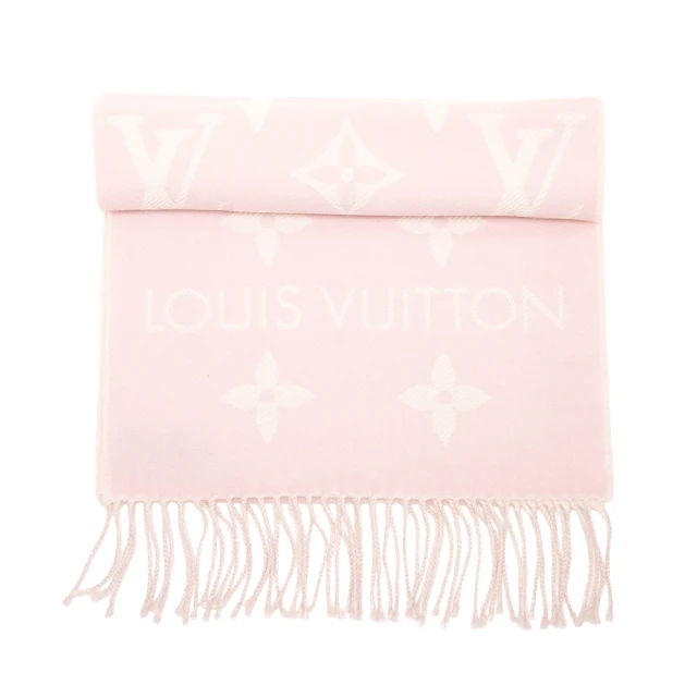 Louis Vuitton 路易威登Louis Vuitton 路易威登 M77729 ESSENTIAL 雙面厚地羊毛圍巾(粉紅)