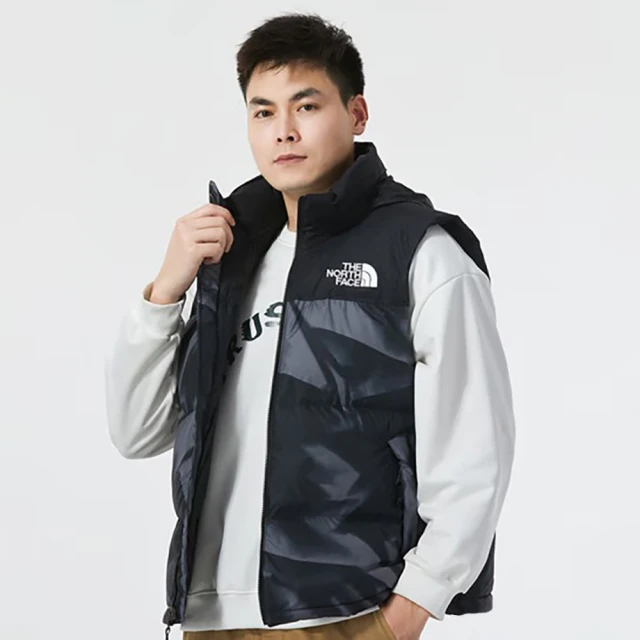 The North Face 北臉 背心 男款 羽絨背心 運動 防潑水 M 1996 RETRO NUPTSE VEST 黑灰 NF0A3JQQSIF