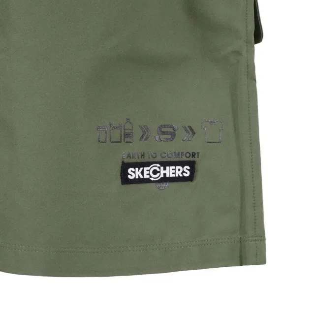 【SKECHERS】女 短裙 束口 彈性束腰 簡約 素面 百搭 舒適 穿搭 軍綠(L321W119-01CL)