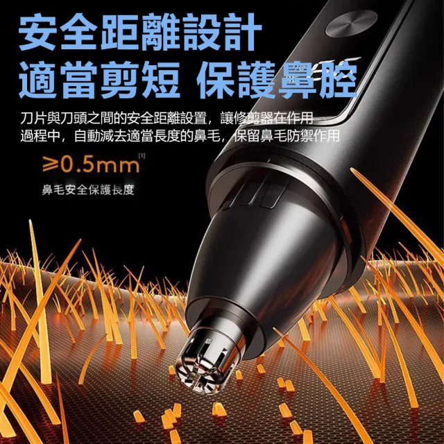 【Nil】迷你便攜鼻毛修剪器 USB數顯電動鼻毛剪 防夾毛剃鼻毛器(修毛器 除毛器)