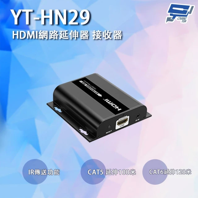 CHANG YUN 昌運 YT-HN29 接收器 HDMI網路延伸器 IR傳送 CAT5延伸100M CAT6延伸120M