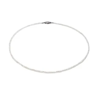 【大東山珠寶】天然小米粒珍珠項鍊 輕時尚氣質 多重佩戴 短版頸鍊 2MM(氣質珍珠)
