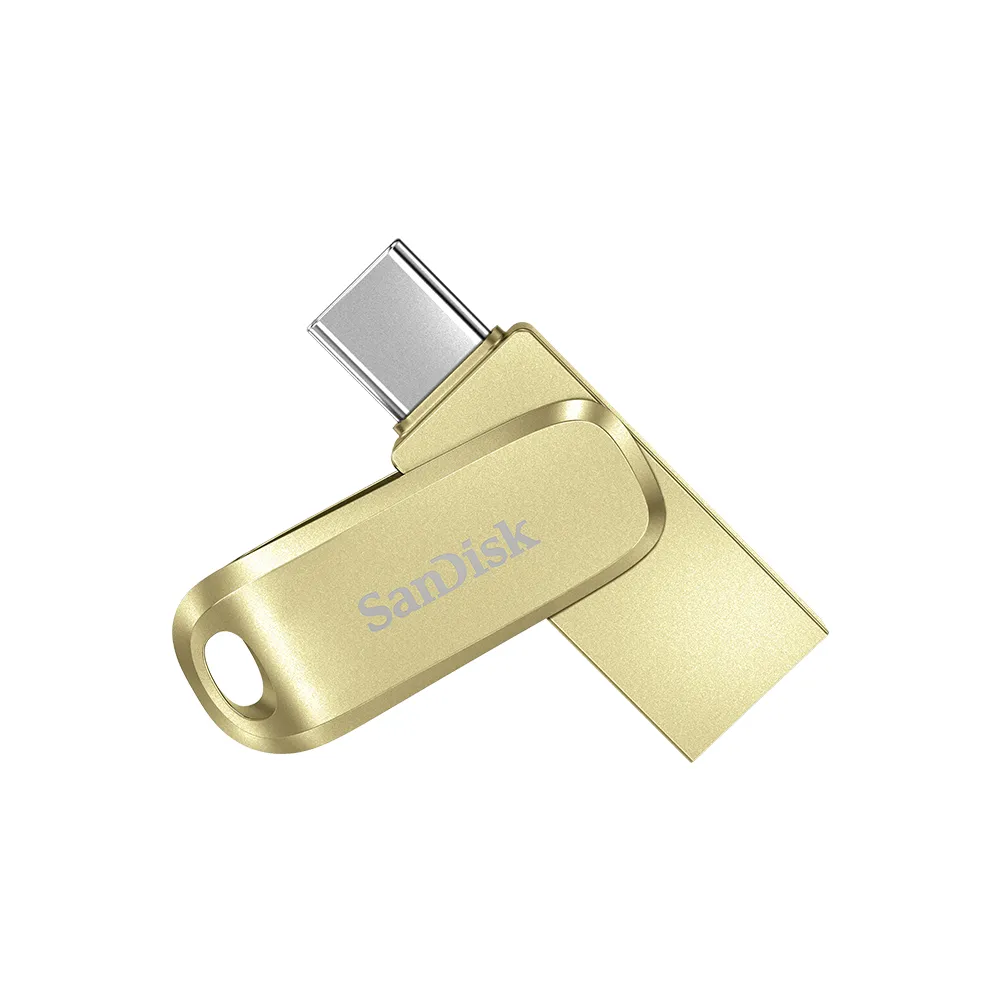 【SanDisk】Ultra Luxe Type-C 雙用隨身碟金色256GB(公司貨)