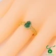 【K.D.J 圓融珠寶】天然翡翠滿綠葫蘆福祿滿滿戒指