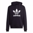 【adidas 愛迪達】Trefoil Hoody 男 連帽上衣 帽T 運動 經典 三葉草 休閒 棉質 黑(IM4489)