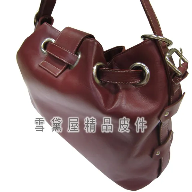 【SNOW.bagshop】雙11 真皮 水桶包大容量(主袋內二暗袋二隔層袋口真皮包包 台灣製造100%進口牛 
