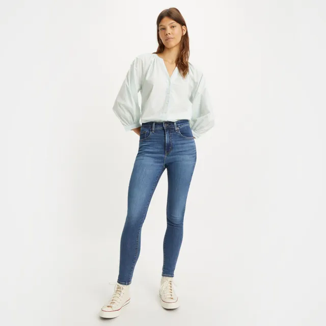 【LEVIS 官方旗艦】女款 721高腰緊身窄管牛仔長褲 Performance Cool 熱賣單品 18882-0595