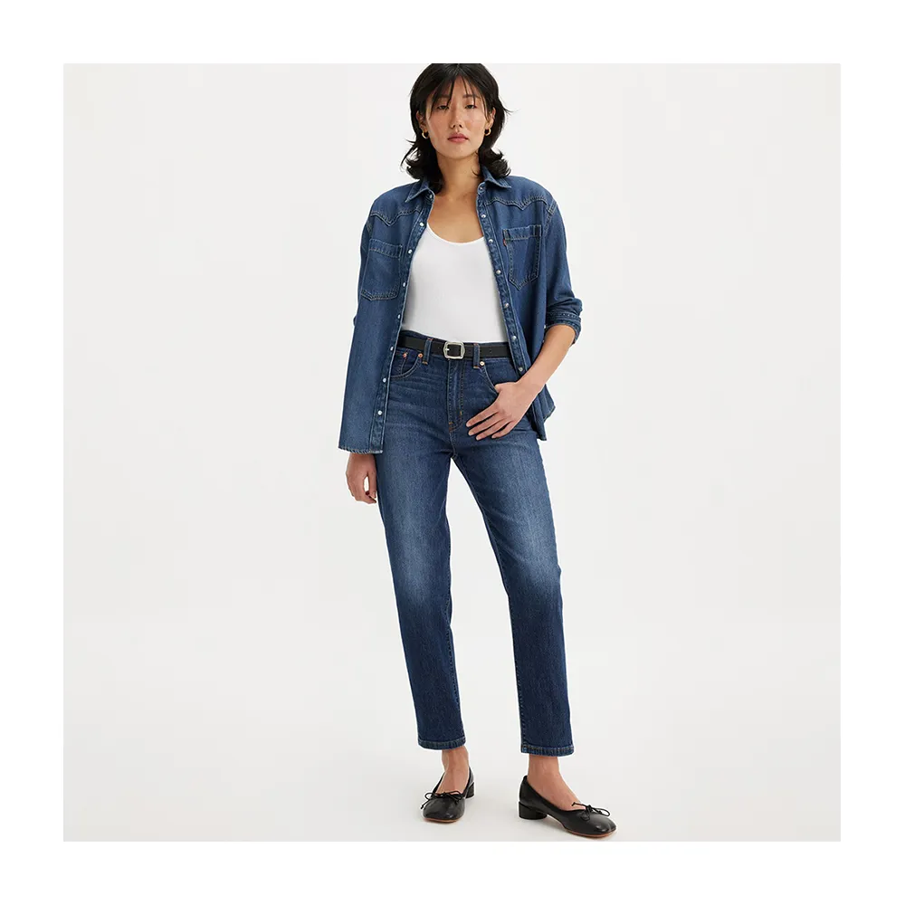 【LEVIS 官方旗艦】女款 高腰修身窄管牛仔長褲 Performance Cool 熱賣單品 85873-0130