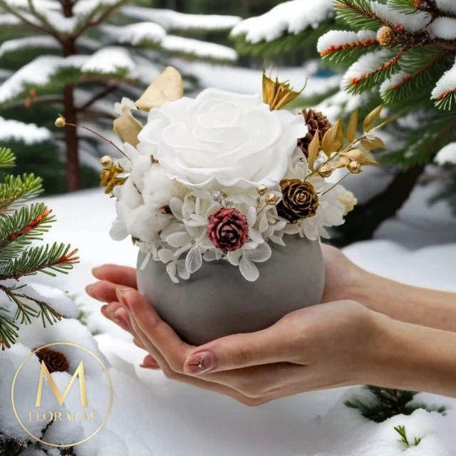 KIRA與花花藝 聖誕樹蠟燭×永生聖誕樹LED玻璃罩 交換禮