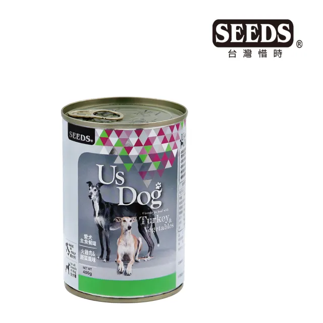 【Seeds 聖萊西】Us Dog愛犬主食罐400g*24罐(惜時 聖萊西 狗罐 主食 成犬)