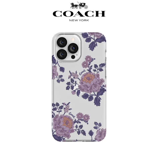 【COACH】iPhone 15 Pro 手機殼 牡丹