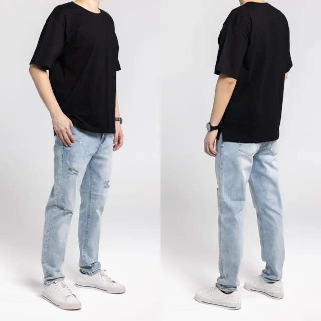 【Last Taiwan Jeans】個性破壞 彈力窄管牛仔褲﹝四款任選﹞(割破藏布、潑漆破壞、割破刷白)