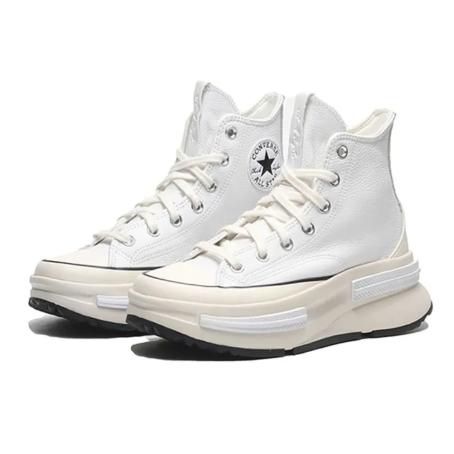 CONVERSE】休閒鞋男鞋女鞋帆布鞋高筒皮革厚底RUN STAR LEGACY CX HI 白