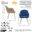 【E-home】亞里典雅絨布餐椅 3色可選(休閒椅 網美椅 會客椅)
