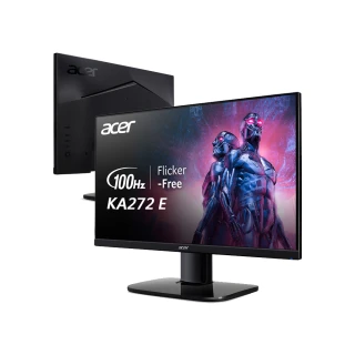 【Acer 宏碁】KA272 E 抗閃系列 27型 IPS 100Hz內建喇叭FreeSync DP 電競螢幕