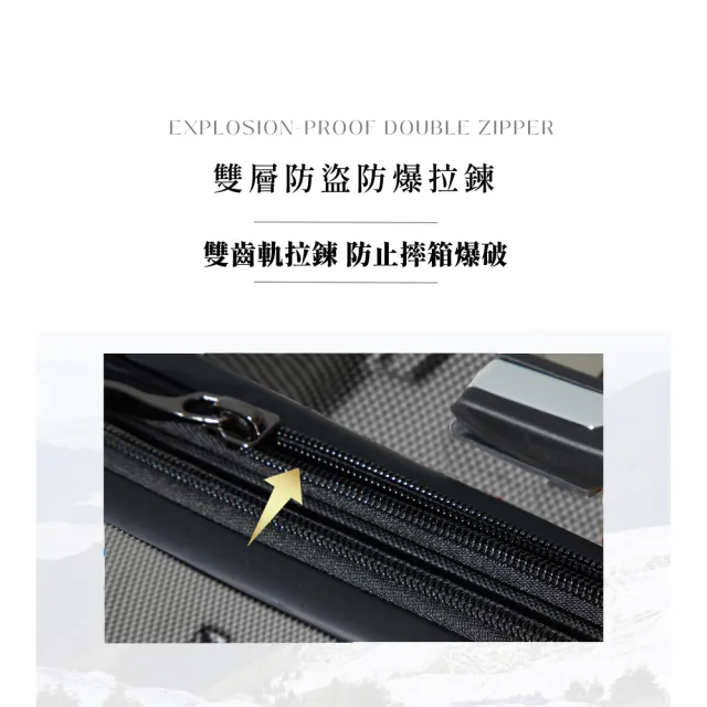 【COUGAR】20吋旅行箱 防爆拉鏈 專利減震輪 輕量可加大 TSA海關鎖 ABS+PC行李箱(耐摔大容量)