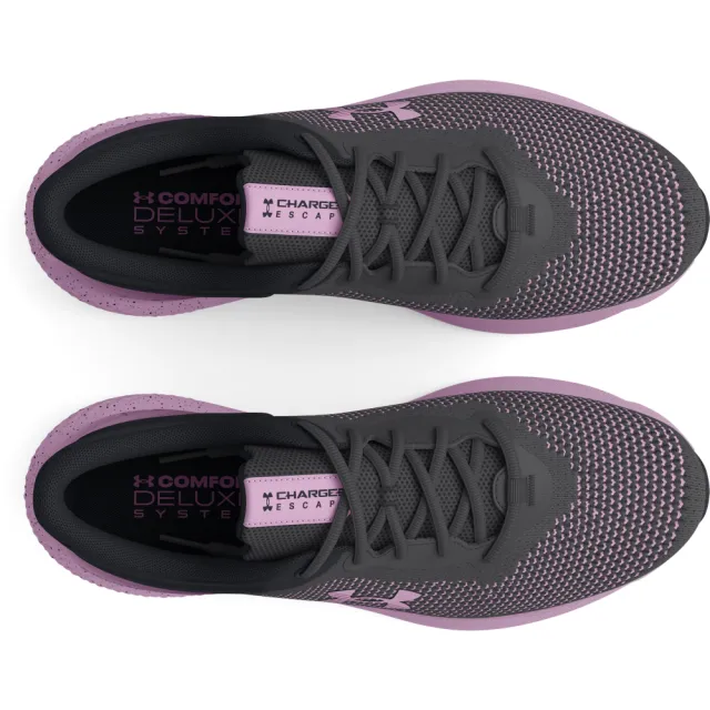 【UNDER ARMOUR】UA 女 Charged Escape 4 Knit 慢跑鞋 運動鞋_3026526-101(黑紫)