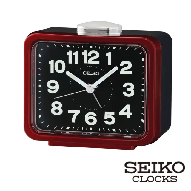 【SEIKO 精工】安睡夜晚 靜音夜光 鬧鐘時鐘 QHK062G.QHK062K.QHK062R.QHK062S(清楚大數字 有秒針 SK048)